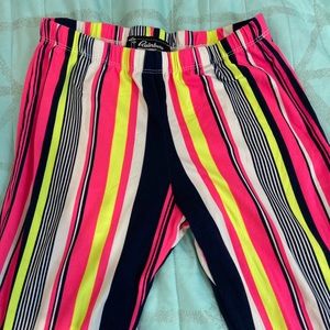 Multi color bell bottom leggings very comfortable and soft, only wore them once.